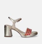 Gouden sandalen met hak - Tamaris, Kleding | Dames, Schoenen, Tamaris, Overige kleuren, Zo goed als nieuw, Sandalen of Muiltjes