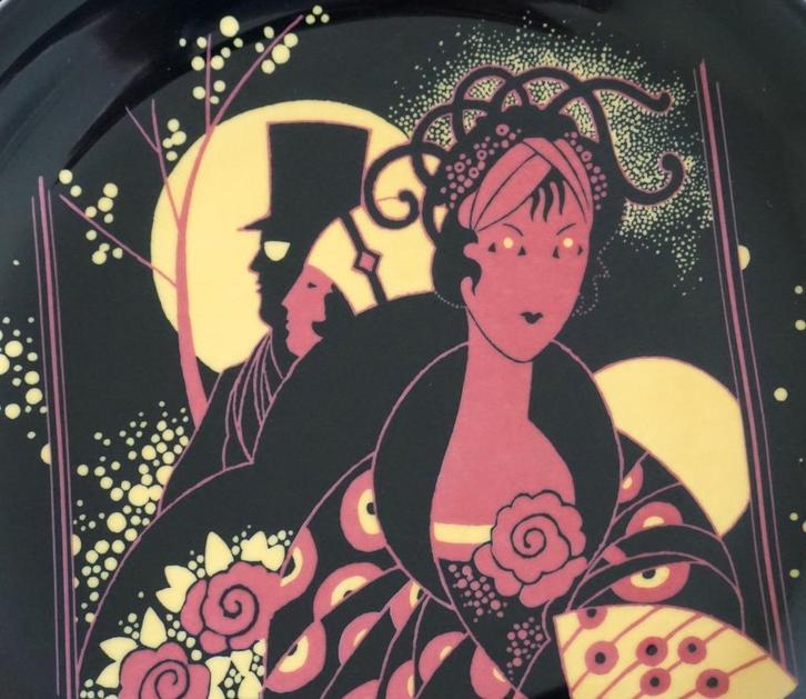 6 porseleinen borden in Bauscher Art Deco-stijl uit 1978, Antiek en Kunst, Antiek | Porselein, Ophalen