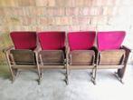 vintage klapstoelen theater, Ophalen, Gebruikt, Metaal, Vintage