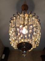 Vintage Kroonluchter met glazen decoratie, Huis en Inrichting, Lampen | Kroonluchters, Ophalen, Gebruikt