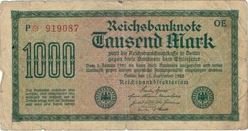 Billet Allemagne 1000 Mark 1922