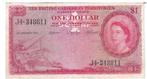 Brittish Caribbean Territories, 1 dollar, 1962, p7c, Postzegels en Munten, Bankbiljetten | Amerika, Verzenden