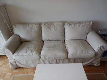 IKEA EKTORP, canapé 3 places — beige beschikbaar voor biedingen