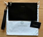 NEW! VERSACE Pochette Black Leather Pouch Clutch Bag Purse, Enlèvement, Neuf