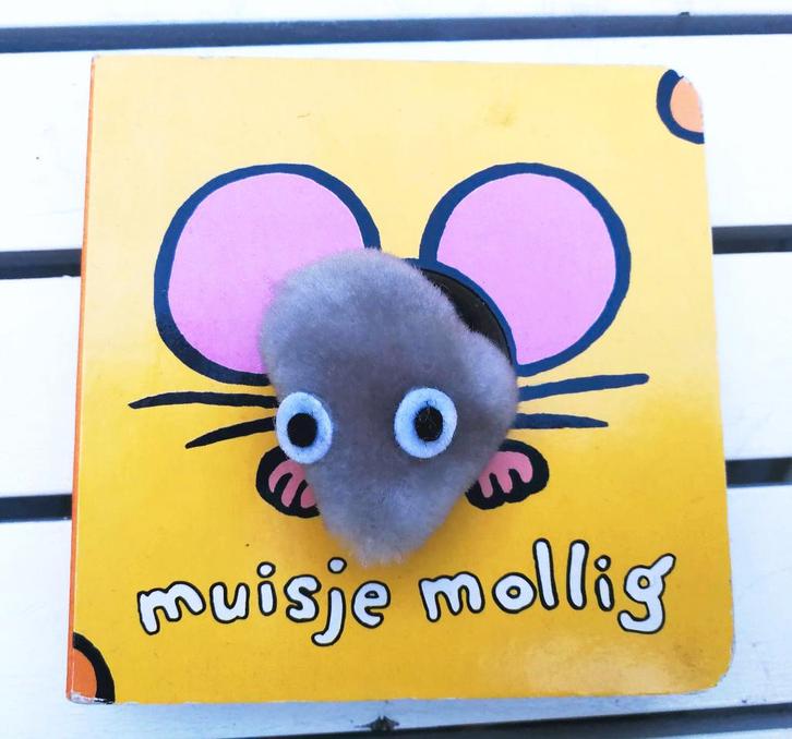 Muisje mollig peuterboekje knuffelboekje vingerpopje peuters, Livres, Livres pour enfants | 0 an et plus, Comme neuf, Livre à déplier, à toucher ou à découvrir