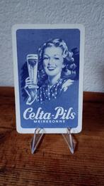 Oude bierbrouwerij Celta-Pils speelkaart, Verzamelen, Overige merken, Reclamebord, Plaat of Schild, Gebruikt, Ophalen of Verzenden