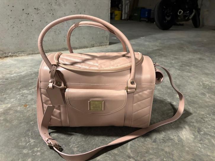 Lederen draagtas / reistas voor hond, Dieren en Toebehoren, Honden-accessoires, Gebruikt, Ophalen