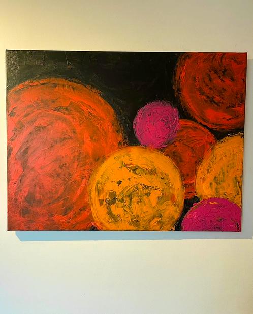 Abstract vrij groot kleurrijk schilderij Mk Art, Antiek en Kunst, Kunst | Schilderijen | Abstract, Ophalen