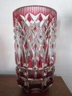 Val Saint Lambert, grand vase en cristal rouge. SUPERBE !!!, Antiquités & Art, Antiquités | Verre & Cristal, Enlèvement