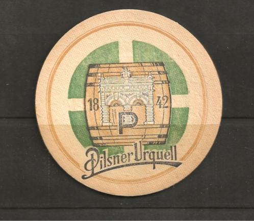 Bier-Kaart-Pilsner-Urquell-Brasseries-Expo-58-Rare, Verzamelen, Biermerken, Gebruikt, Viltje(s), Overige merken, Verzenden
