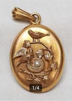 Locker 18 kt vogelnestje juweel., Ophalen of Verzenden, Goud, Hanger