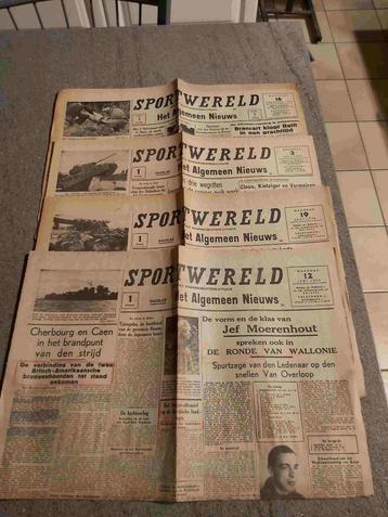 Oorlog Bezetting Krant Sport Wielrennen Voetbal 1944 VNV beschikbaar voor biedingen