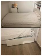 BED 200x90cm + lattenbodem + matras, 90 cm, Une personne, Enlèvement, Utilisé