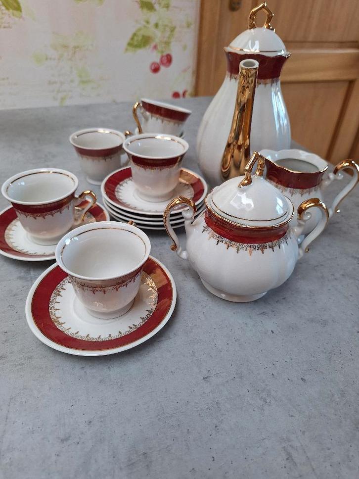 Vintage mokka servies joegoslavisch porcelei n jaren 1930, Antiek en Kunst, Antiek | Servies compleet, Ophalen