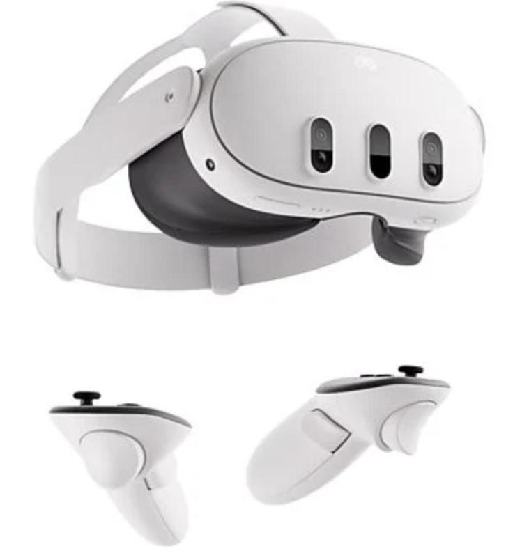 Meta Quest 3 (128GB) + Elite Battery Strap – zga nieuw!, Games en Spelcomputers, Virtual Reality, Zo goed als nieuw, Overige platformen