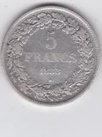 5 Fr -1833 - Leopold I - zilver, Postzegels en Munten, Zilver, Ophalen of Verzenden, Losse munt, Zilver