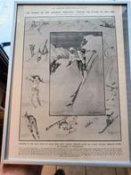 Gravure de 1911 - skieur, Enlèvement ou Envoi