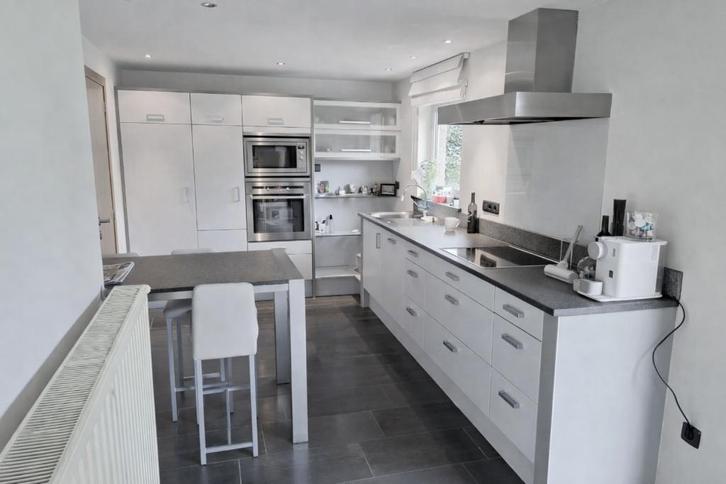 keuken, Maison & Meubles, Cuisine | Cuisines complètes, Utilisé, Cuisine d'angle, Gris, Granit ou Pierre, Enlèvement