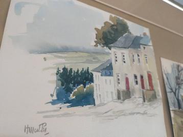 !!! À SAISIR !!! Collection H. Mathy - 5 Aquarelles signées beschikbaar voor biedingen