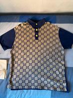 Polo Gucci Macro GG Jacquard Beige/Bleu, Vêtements | Hommes, Enlèvement ou Envoi, Taille 56/58 (XL), Comme neuf, Gucci