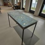 Vintage blauwe mozaëken tegeltafel / plantentafel, Antiek en Kunst, Ophalen of Verzenden