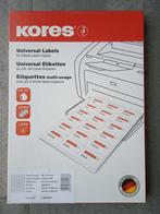 Kores labels 40x18mm, Computers en Software, Labelprinters, Nieuw, Ophalen of Verzenden, Etiket