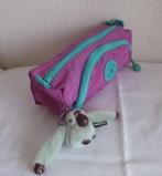 Kipling dubbele pennenzak „schattig” roze en fluorescerend g, Diversen, Schoolbenodigdheden, Ophalen of Verzenden, Gebruikt