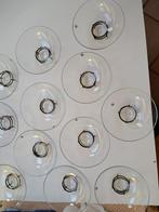 Lot petits plats en verre posés sur pied en fer forgé, Ophalen, Zo goed als nieuw, Glas