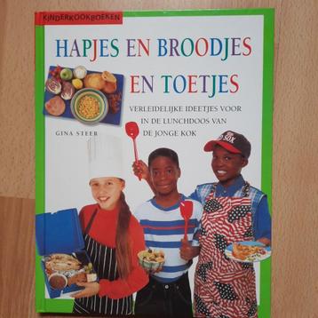 KINDERKOOKBOEKEN - GINA STEER -HAPJES EN BROODJES EN TOETJES beschikbaar voor biedingen