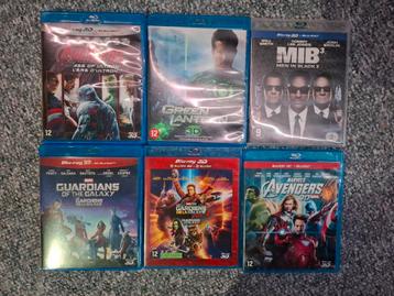 6  3D films  lot samen 10€ bluray  beschikbaar voor biedingen