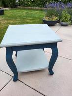 bijzettafel in grijs/blauw en donker blauwe poten, Ophalen, Gebruikt