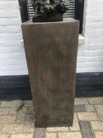 Kunststof plantenzuil zuil pilaar brons buitengebruik 90 cm, Huis en Inrichting, Ophalen, Zo goed als nieuw