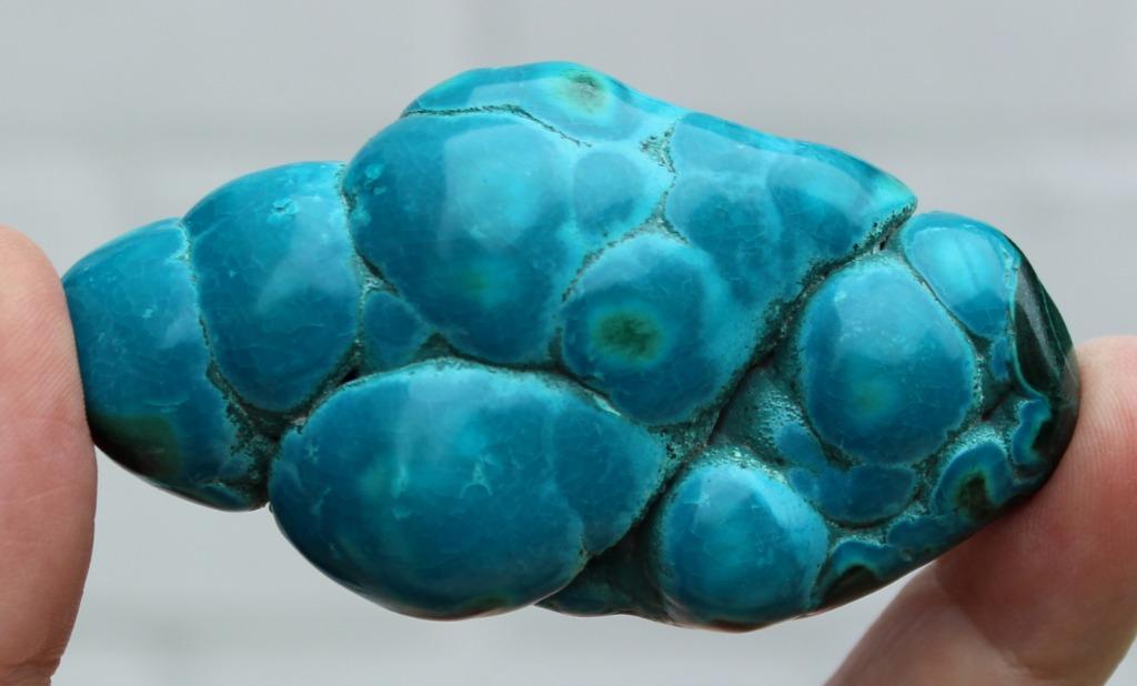 gepolierde CHRYSOCOLLA en MALACHIET uit Lubumbashi in CONGO, Ophalen of Verzenden, Mineraal