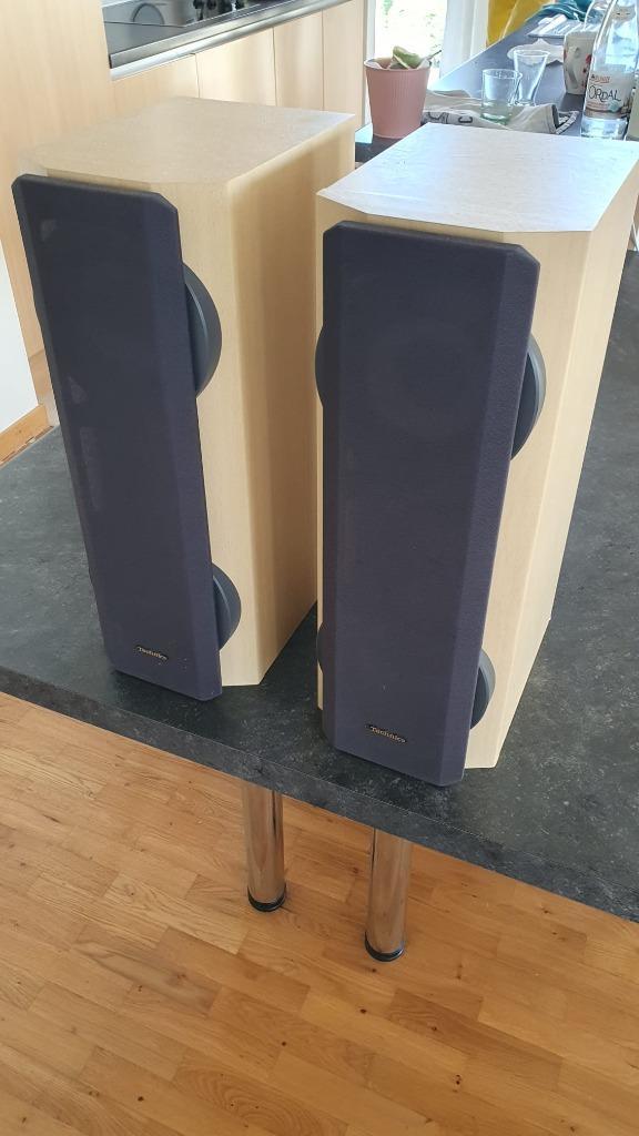 2 Technics speakers SB-CA11, Audio, Tv en Foto, Luidsprekerboxen, Gebruikt, Front, Rear of Stereo speakers, 120 watt of meer, Overige merken