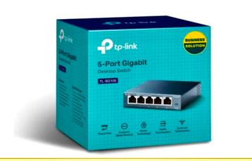 Nieuwe TP link netwerkswitch in blister