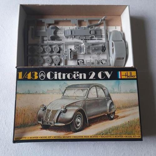 CITROEN 2CV modelkit VINTAGE HELLER., Hobby en Vrije tijd, Modelbouw | Auto's en Voertuigen, Nieuw, Auto, 1:32 tot 1:50, Heller