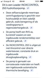 Leader pomp, Tuin en Terras, Waterpompen, Ophalen, Zo goed als nieuw, Elektrisch, Overige typen