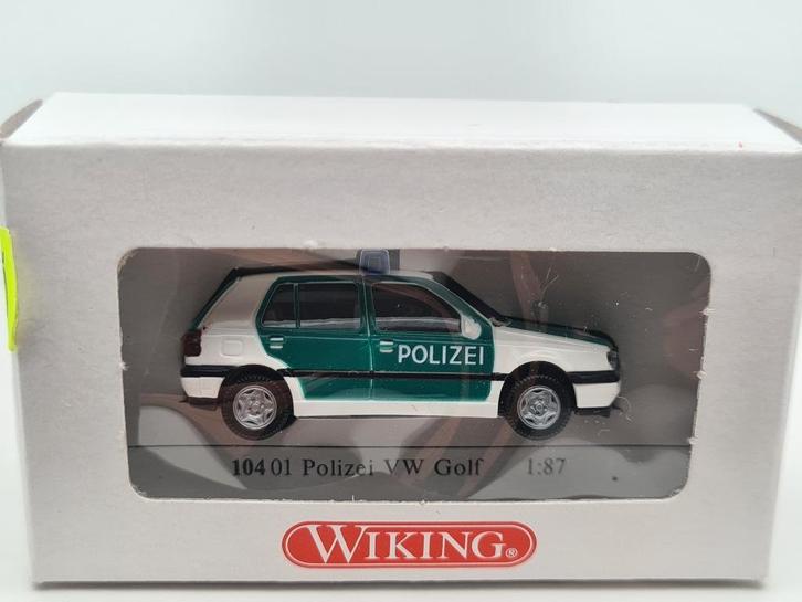 VW Golf politie - Wiking 1/87, Hobby en Vrije tijd, Modelauto's | 1:87, Zo goed als nieuw, Auto, Wiking, Verzenden