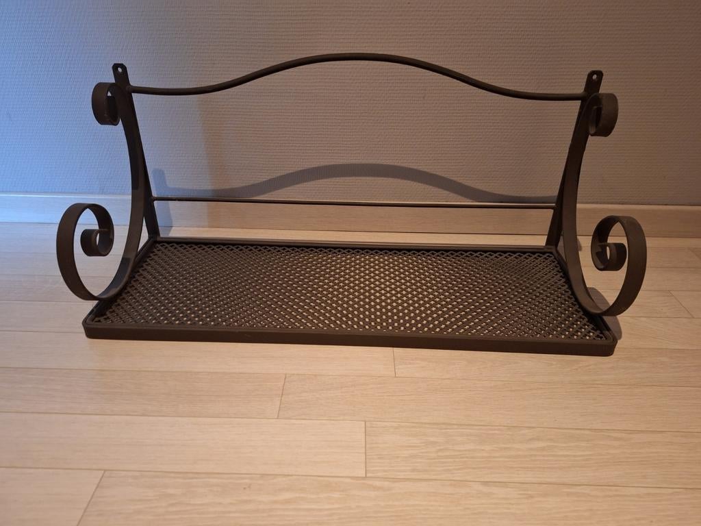 Metalen rek - hangrek - schab, Huis en Inrichting, Woonaccessoires | Wandplanken en Boekenplanken, Ophalen of Verzenden, Zo goed als nieuw