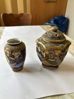 Set van 2 Japanse Satsuma vaasjes, Antiek en Kunst, Ophalen