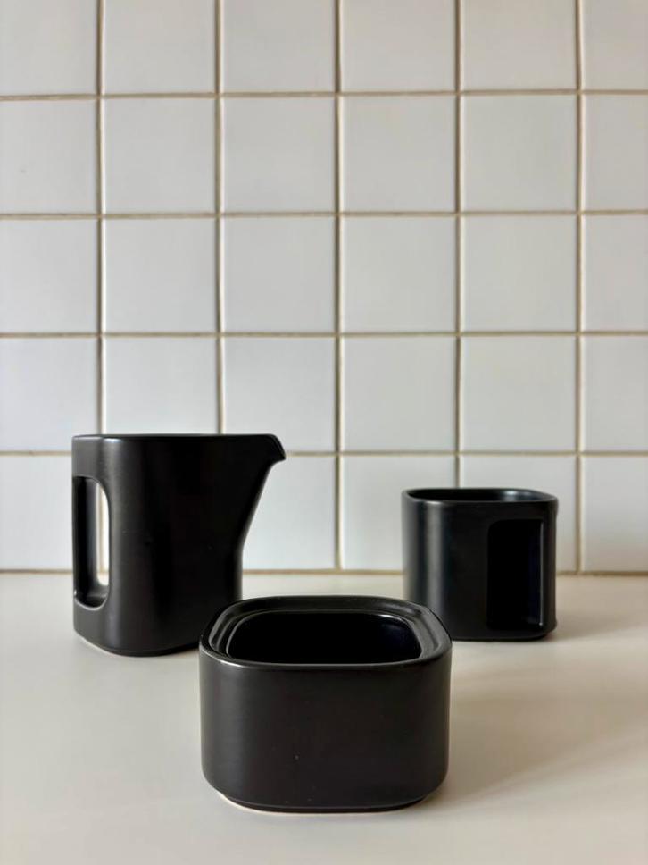 Service à thé square Makio hasuike pour laveno, Antiek en Kunst, Antiek | Servies compleet, Ophalen of Verzenden