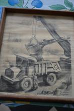 oude houtskool tekening, Ophalen