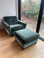 Vintage zetel met poef, Enlèvement, Comme neuf