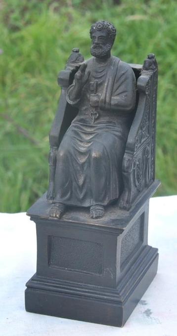 représentation de saint pierre assis sur cathèdre  beschikbaar voor biedingen