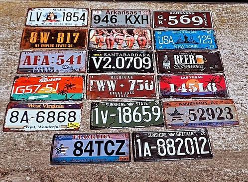 Assortiment 60 x vintage stijl replica USA license plates., Zakelijke goederen, Stock en Retail | Partijen goederen, Huis en Inrichting
