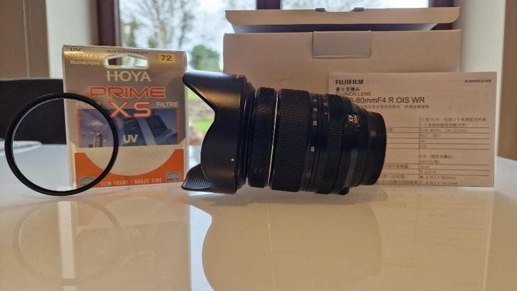 Fujifilm XF 16-80 mm f/4 R OIS WR + Hoya Prime-XS UV-filter, Audio, Tv en Foto, Foto | Lenzen en Objectieven, Nieuw, Standaardlens