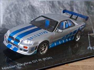 NISSAN SKYLINE R34 Fast and Furious 1:43ème 