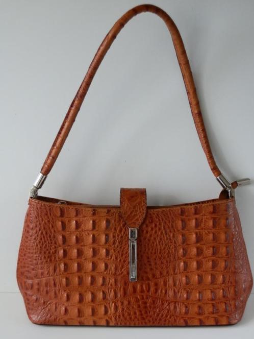 Krokodillen leren tas., Handtassen en Accessoires, Tassen | Damestassen, Zo goed als nieuw, Overige typen, Overige kleuren, Ophalen of Verzenden