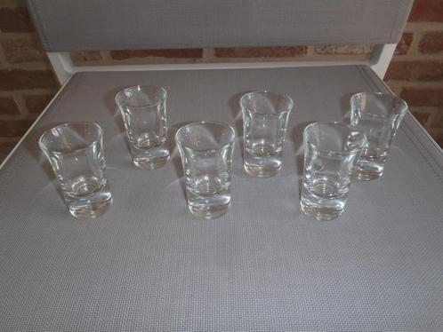 6 glazen voor eenmalig gebruik, Verzamelen, Glas en Drinkglazen, Nieuw, Borrel- of Shotglas, Ophalen of Verzenden