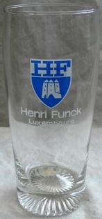 Bierglas, Merk: Henri Funck - Luxembourg, 0,33L, 1 stuks., Verzamelen, Ophalen of Verzenden, Gebruikt, Glas of Glazen, Overige merken